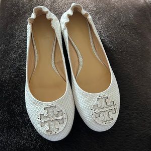 Tory Burch Snake Skin Ballerina Flat